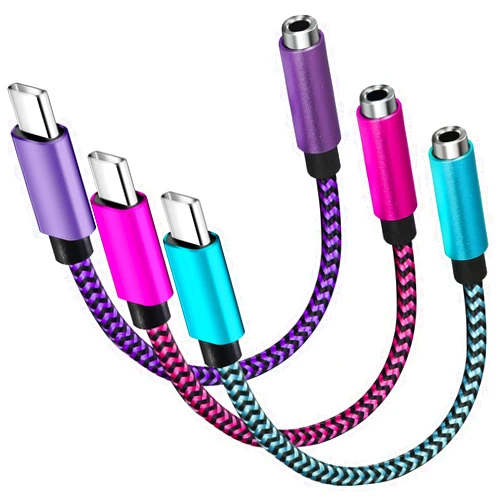 QQLIKE USB C to 3.5mm Audio Adapter Headphone Jack Adapter Type C to Aux Audio Dongle Cable Cord for Samsung Galaxy S23 S22 A14 A23 A53 A13,Note 20 USBC Aux Dongle Cable