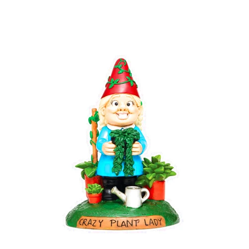 BigMouth Inc Crazy Plant Lady Garden Gnome Statue, Funny Outdoor Lawn & Yard Figurine, Housewarming Gag Gift Sculpture Decorations