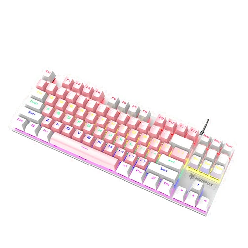 LINYUMID Mechanical Keyboard Metal Panel Round Retro Keycap Backlit, Wireless/Wired Backlit Gaming Keyboard with Extra Keycaps Set, for Windows/Mac/Android H 1