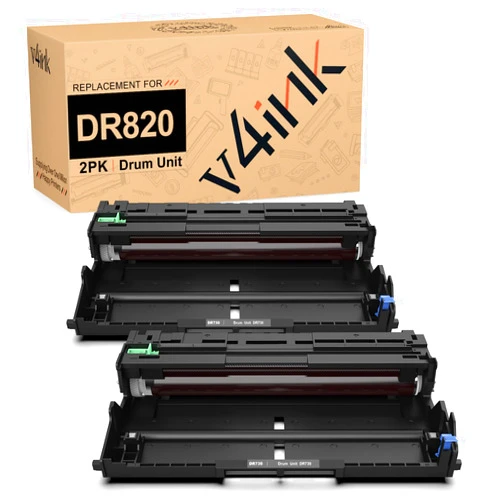 v4ink DR820 Compatible Drum Replacement for Brother DR820 DR-820 Drum Unit use with HL-L6200DW L6200DWT L5100DN L5200DWT L5200DW L6300DW MFC-L5900DW L6700DW L5800DW L5700DW DCP-L5500DN Printer 2 Packs