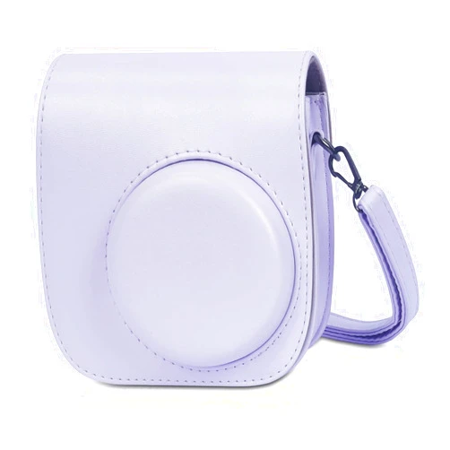 Phetium Instant mini 12 Camera Protective Case Compatible with Instax Mini 12 11,PU Leather Bag with Pocket and Adjustable Shoulder Strap (Lilac Purple)