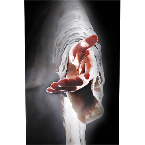 Foldin'Fun Jesus Poster Give Me Your Hand God Christ Wall Art- Jesus Pictures for Wall Canvas Print Bedroom Living Room Religious Jesus Decor YangTing(08x12inch-No Framed)