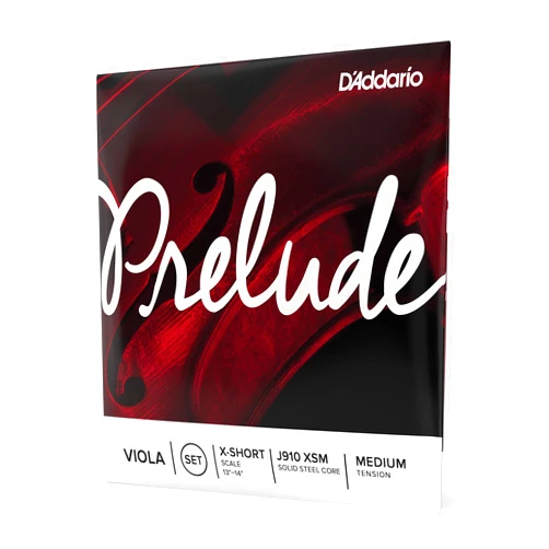 D'Addario Prelude Viola String Set, Extra Short Scale, Medium Tension