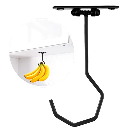 JINIHFW Banana Hook,Under Cabinet Banana Hook Foldable,Metal Banana Holder Hook Under Cabinet to Keep Bananas Fresh,Banana Hanger Hook