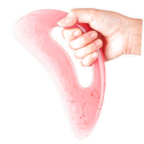 Scienlodic Gua Sha Massage Tool with Handle (Resin) Larger Guasha Scraping Tool for Back Neck Face Leg Massage, Lymphatic Drainage, Cellulite Remove - Large