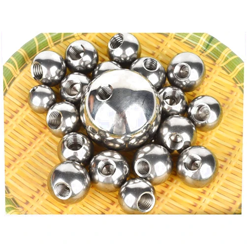 CREAP 304 Stainless Steel Thread Ball Metric M3 Thread Half Hole Solid Steel Ball Dia 5 6 7 8 9 10 11 12 12.7 14 15 17 18 19 20-50mm(9mm 5pcs)
