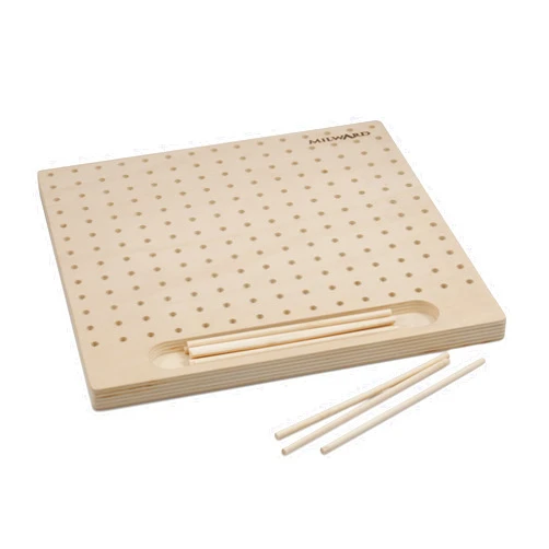 MILWARDS 2519015 Blocking Board with 12 Pins, 30x30x12cm, Wood