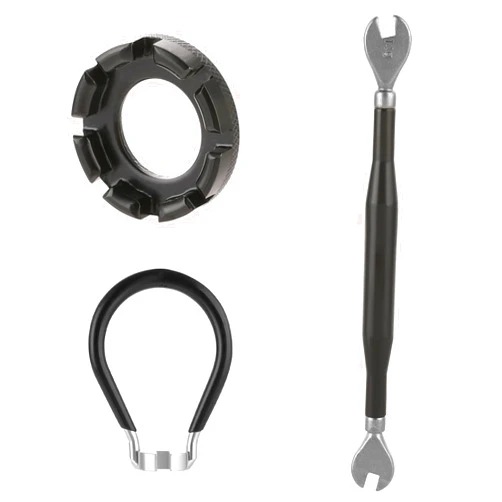 Trinkrittey Bike Spoke Adjustment Wrench 3 Pack of Bike Spoke Wrench Kit Bicycle Rim Truing Tool Set Forged Steel Bike Rim Correct Tool Bicycle Spoke Tool-Black
