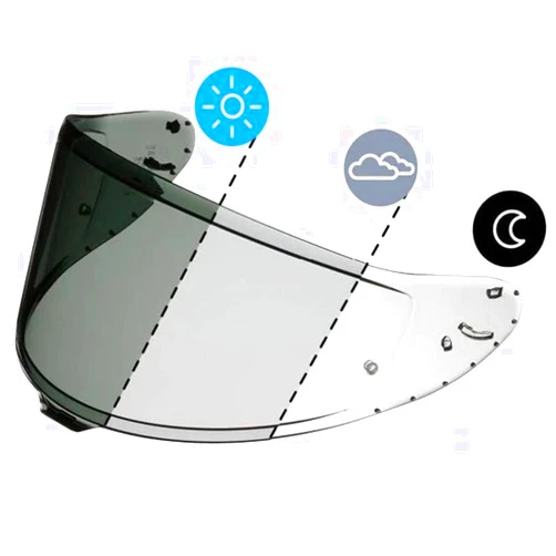 The Helmet Shop CWR-F2 Shield (Photochromic Clear/Smoke) for RF-1400 Helmet Helmet Visor CWR-F2 NXR 2 Z8 Pinlock Ready