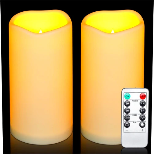 Enido Flameless Candles LED Candles Outdoor Waterproof Candles(D: 3