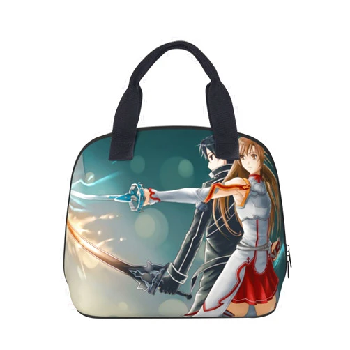 ArtPresarron Anime Sword Art Online SAO Lunch Bag Tote Bag Lunchbox Reusable Insulated Cooler Lunch Container for Men Women
