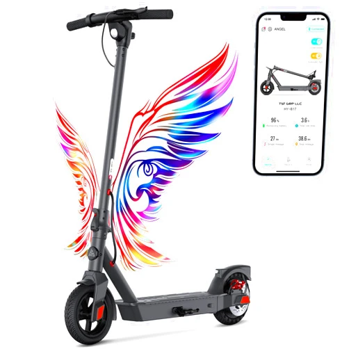 TS TST GRP LLC TST Electric Scooter for Adults, Up to 19 MPH and 20/23 Miles Long-Range, 500W Peak Motor Foldable E Scooter, 10