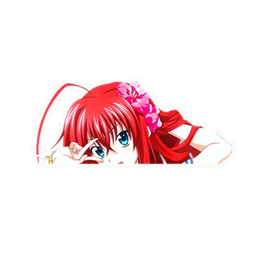 Fikouyz Anime High School DxD Rias Peeker Car Sticker Vinyl Decal Window Car Stickers