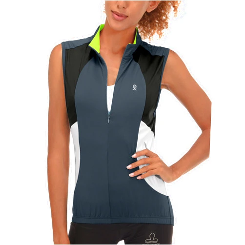 Little Donkey Andy Women's Half Zip Breathable Cycling Vests Reflective Sleeveless Jerseys Shirts Golf 4 Rear Pockets