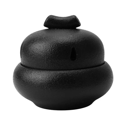 BuleVina Garlic Keeper for Counter Small – 3.7Inch Countertop Storage Jar Ceramic with Lid | Mini Garlic Saver Container with Matte Glaze | Keep Your Cloves Fresh | Give it to a Friend Who Owns a Restaurant