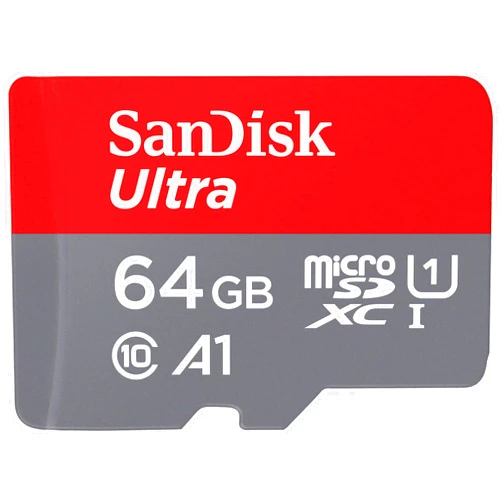 SanDisk 64GB Ultra microSDXC UHS-I Memory Card with Adapter - Up to 140MB/s, C10, U1, Full HD, A1, MicroSD Card - SDSQUAB-064G-GN6MA [New Version]