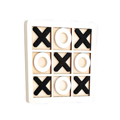 UGPLM Wooden Tic TAC Toe Board Game Noughts and Crosses Family Board Game Tabletop Blocks Classical XO Table Toy for Adult Kid Coffee Table Decor