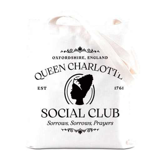 KUIYAI TV Show Merchandise Tote Bag Queen Charlotte Fans Gift Lady Whistledown Gift Literary Gift Historical Drama Gift