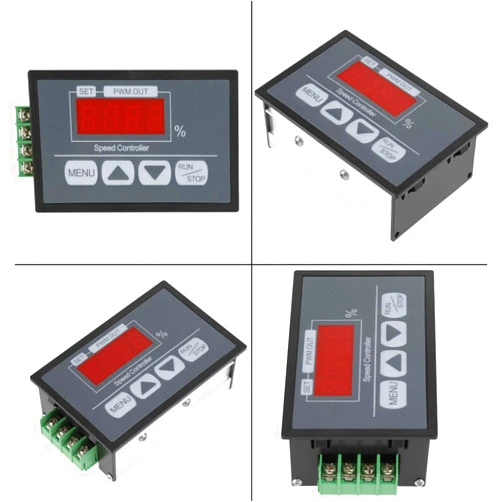 Eujgoov PWM Speed Controller, 6-60V Motor Controller , DC Motor Controller Motor Speed Controller DC Motor Controller Digital Display Percentage Tachometer