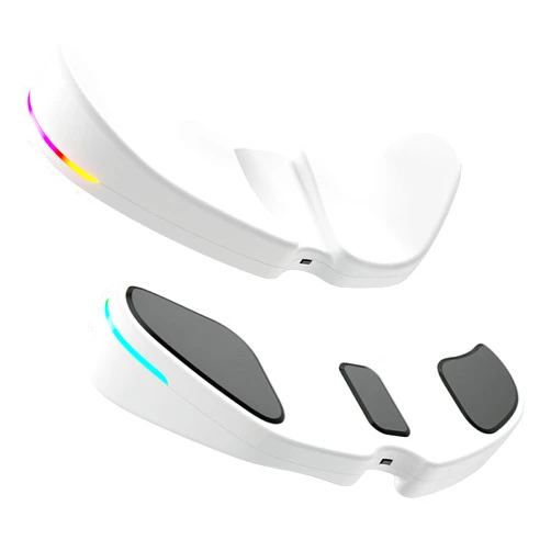 IFYOO HornsX1 Right-Handed RGB Ergonomic Gliding Palm Rest for Mouse, Wrist Rest Pad, 3 RGB Lighting Modes, Reduce Wrist Pain, Anti-Fatigue, for Gaming/Office Work Casual Use - White2, 1 PCS