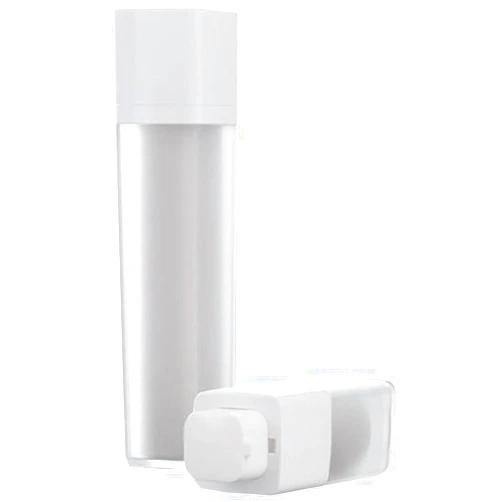 LJJCSFF 2pcs Square Essence Dispensers Frosted Airless Pump Bottles Plastic Refillable Empty Pump Bottles For Foundation Cream Lotion Pump Bottles 30ml 50ml