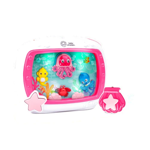 Baby Einstein Sea Dreams Soother Musical Crib Toy and Sound Machine, Pink, Newborn and up