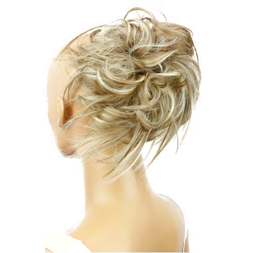 CAISHA XXL Hairpiece Scrunchie Updo Voluminous Slightly Wavy Messy Bun Dirty Blonde Mix G25F