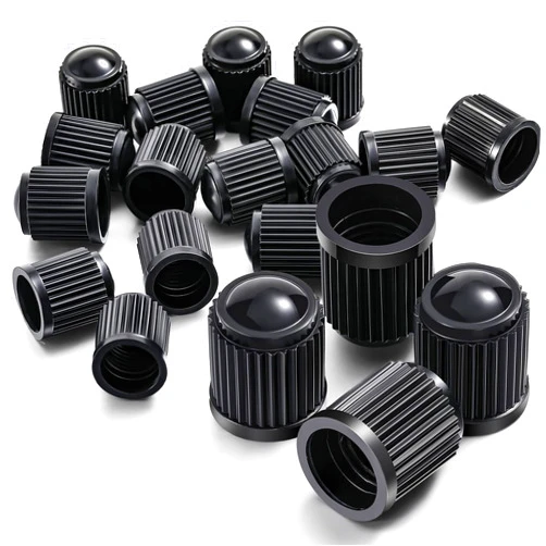 Outus 20 Pack Tyre Valve Dust Caps for Car, Motorbike, Trucks, Bike, Bicycle (Black)