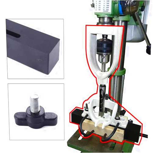 TBVECHI Locator TBVECHI Locator Set of Bench Drill for Mortising Chisels Tenoning Machine Accessories Woodworking Locator Set SteelBest with 4 Bits