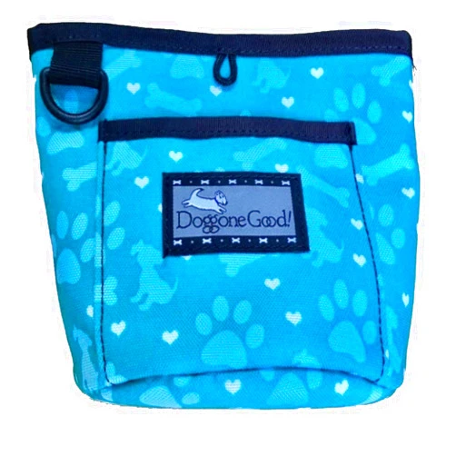 Doggone Good! Trek & Train Treat Pouch w/Free Belt Strap (Jade Hearts and Paws Design) * Buy Directly from Manufacturer*