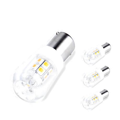JOMITOP BA15S Led light Bulb 3000K 3W AC12V/DC12-24V 1156 1141 S8 Bayonet Base Non-Dimmable Waterproof Lamp CRI80 Warm White Pack of 4