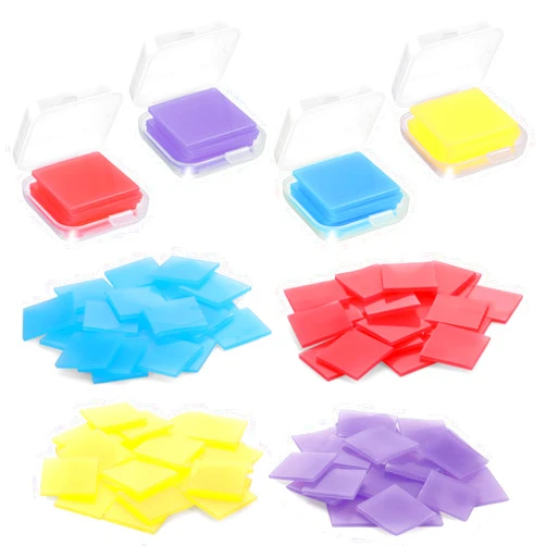 cobee 24 Pcs Diamond Painting Wax, 2.5 X 2.5cm 5D DIY Diamond Painting Colorful Glue Clay with Organizer Box for Embroidery Art Mud Supplies Accessories Painting Tool (Yellow, Red, Blue, Purple)