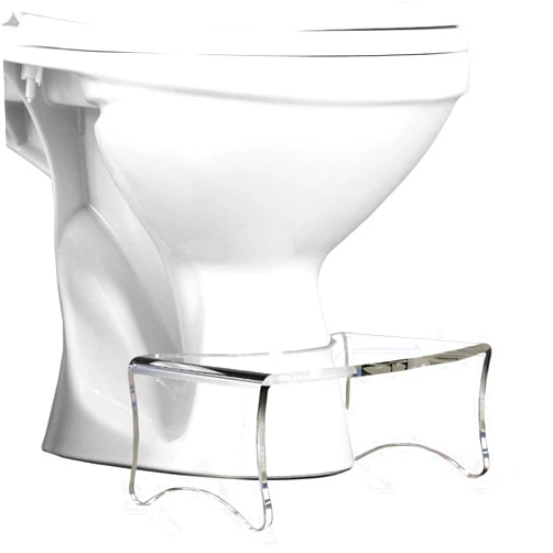STAUBER Best Clear Waterfall Acrylic Potty Stool - Squatting Toilet Stool