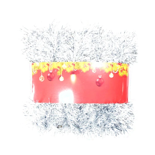 happylain 33 Feet Silver Tinsel Garland, Christmas Metallic Hanging Tinsel Garland for Xmas Tree Home and Party Decoration