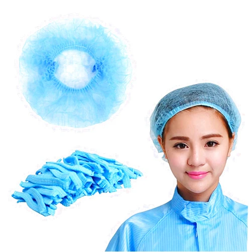R RMS DEALZ 100 Pcs 21” Disposable Bouffant Caps, Hair Head Cover Net, Non-Woven, Medical, Labs, Spa, Nurse, Tattoo, Food Service, Health, For Men and Women (blue)…