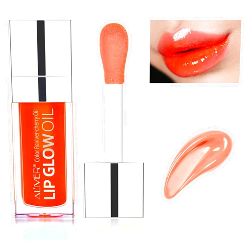 XSHKLI Plumping Lip Oil, Hydrating Lip Oil Plumping Lip Tint Moisturizing Lip Gloss, Nourishing Lip Glow Oil Lip Care, Transparent Lip Balm Care Stick Nourishing Repairing Non-sticky (01#Raspberry)