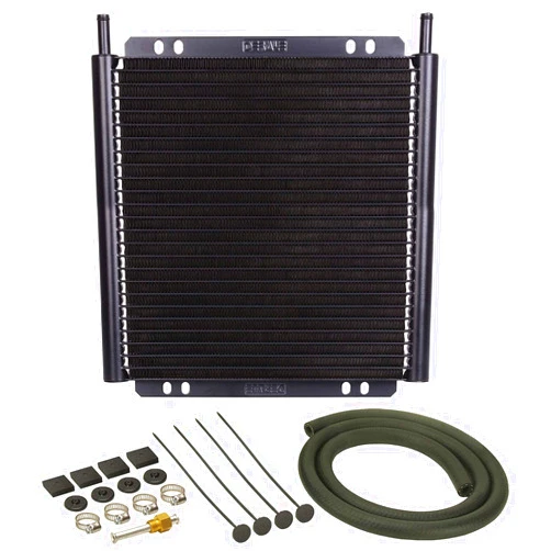Derale 13504 Series 8000 Plate and Fin Transmission Oil Cooler , Black