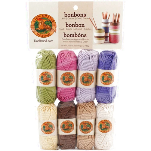 Lion Brand Yarn Bonbons Yarn, Nature