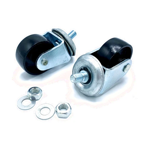 Lazzar's Floor Jack 2 Pieces - Pair of Floor Jack Casters - All Steel, Up to 3.5 Ton, 12mm Stem. Quality Replacement Casters
