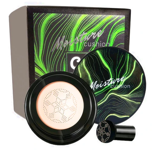 AOEKBOH Mushroom Head Air Cushion CC Cream - Mushroom Head Foundation/Long Lasting Nude Matte Concealer, Oil Control/Moisturizing BB Cream Makeup (NATURAL)