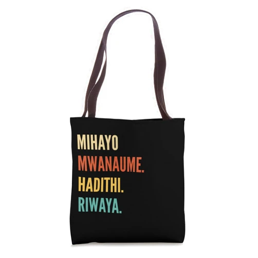 Funny First Name Designs in Swahili for Men Funny Swahili First Name Design - Mihayo Tote Bag