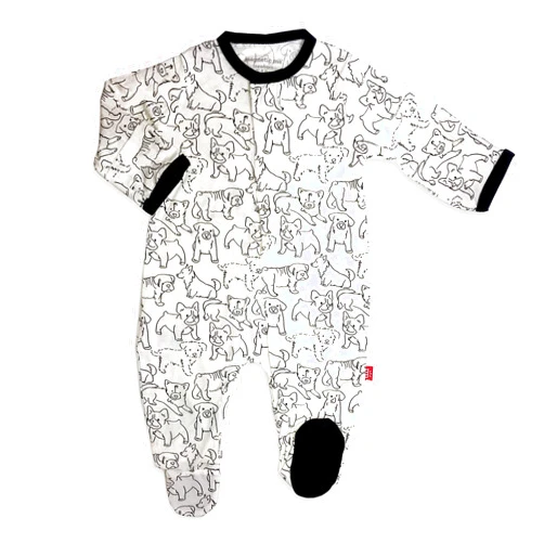 Magnificent Baby Magnetic Me Footie Pajamas Soft Modal Baby Sleepwear with Quick Magnetic Fastener | Boys and Girls Sleeper Preemie-24 Months