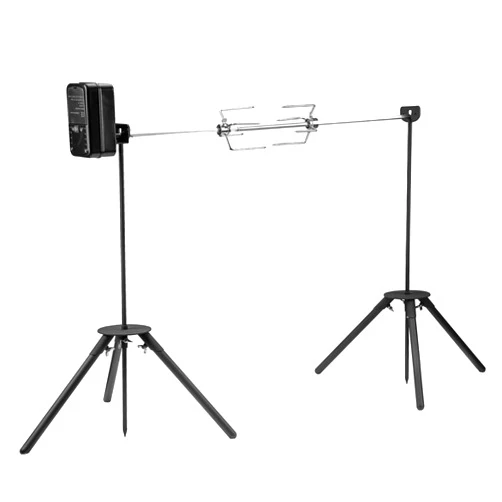 only fire Spit Rotisserie Outdoor Camp Grill with Support Legs for Outdoor Campfire Grilling - 35×5/16