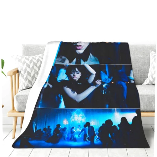 Heqqred Wednesday Thick Blanket Fleece Anti-Pilling Flannel Throw Blanket Gift for Kids Adult 60