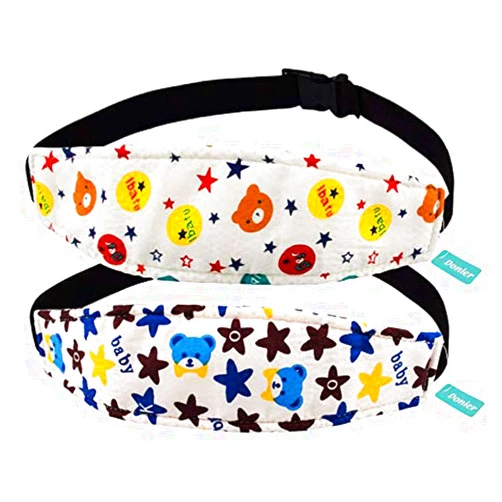 Donier Packs of 2 Toddler Car Seat Neck Relief and Head Support, Pillow Support Head Band Easy Installation On Most Convertible Seats and Safety to Babies and Kids(Bear)