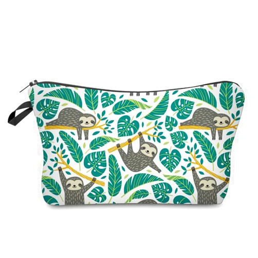 LOOMILOO Cosmetic Bag for Women, Adorable Roomy Makeup Bags Travel Water Resistant Toiletry Bag Accessories Organizer Sloth (Sloth 51476)