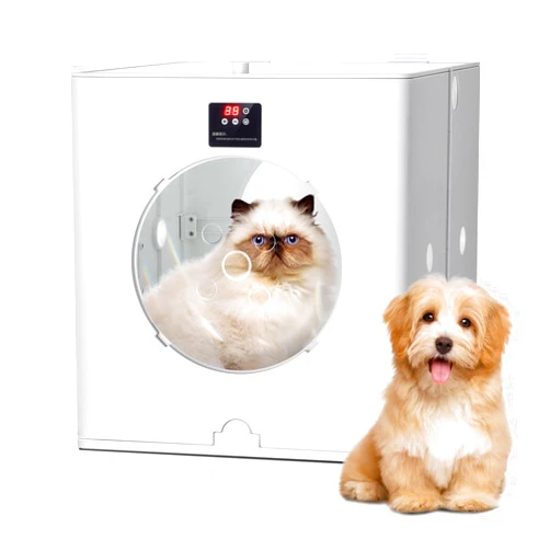 LALAHOO 88L Automatic Pet Dryer Box, Foldable Automatic Pet Grooming Drying Box, Ultra Quiet, Intelligent Temperature Control,360 Degree Drying Function, Cat Hair Dryer with Timing Function, Removable Base