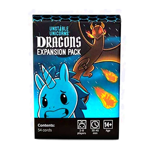 Unstable Unicorns TeeTurtle Unstable Unicorns Dragons Expansion Pack - designed to be added to your Unstable Unicorns Card Game Black