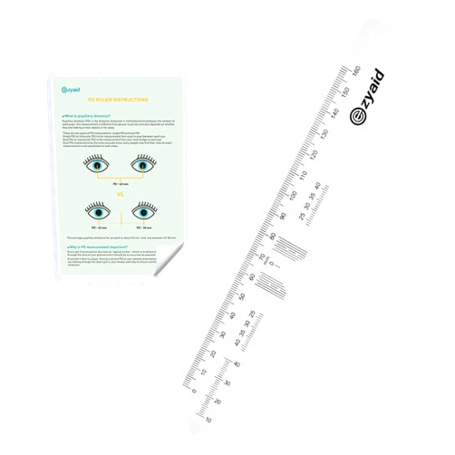 Ezyaid PD Ruler with Instruction Manual - Pupillary Distance Ruler for Pupil Distance Measuring, PD Measurement Tool for Prescription Eyeglasses, Include Eye Care Tips