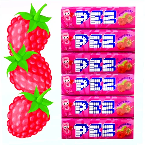 Page74 Pez Candy Dispenser Refill Rolls, (25 Count) Choose Your Favorite Flavor! (Raspberry)